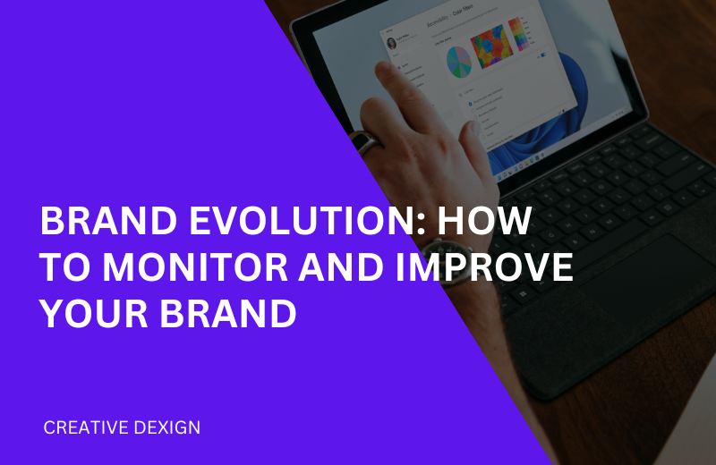 An insightful image depicting the stages of brand evolution, from initial development to monitoring and improvement through data-driven insights and customer feedback.